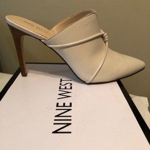 Nine West Mules Cream Off white Sz 10